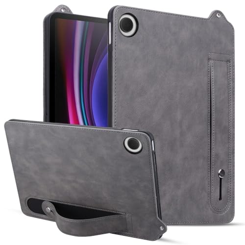 Étui antichoc Samsung Galaxy Tab A9 8.7 évite rayures et casses coque silicone cuir gris