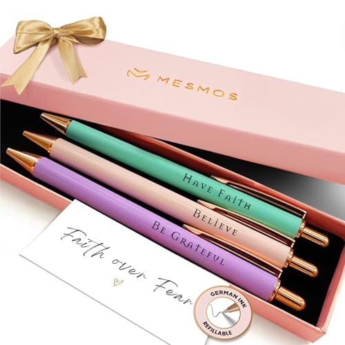 MESMOS Pastel Pens, Christian Gifts, Religious Gifts for Women, Bible No Bleed Through Cool Fancy Pens for Women, Nurse Journaling Cute Luxury Pretty Chic Nice Pen Set