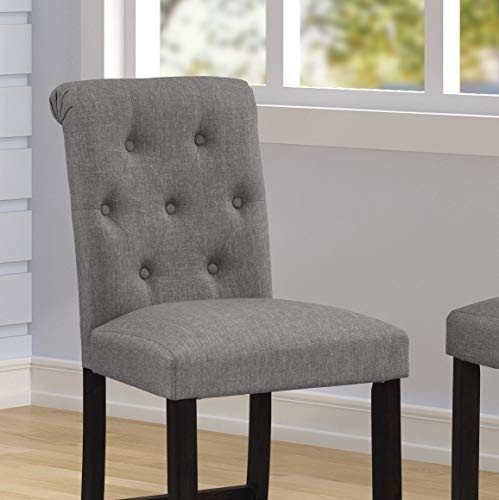 Roundhill-Furniture-Hendley-Solid-Wood-Tufted-Bartools-Gray-Set-of-2