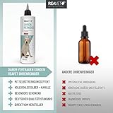 ReaVET Ohrenreiniger für Hunde & Katzen 250ml - Ohrreiniger mit Kolloidalem Silber + Natürlicher Kamille I Mittel zum Ohr Reinigen für Hund, Katze, Pferd