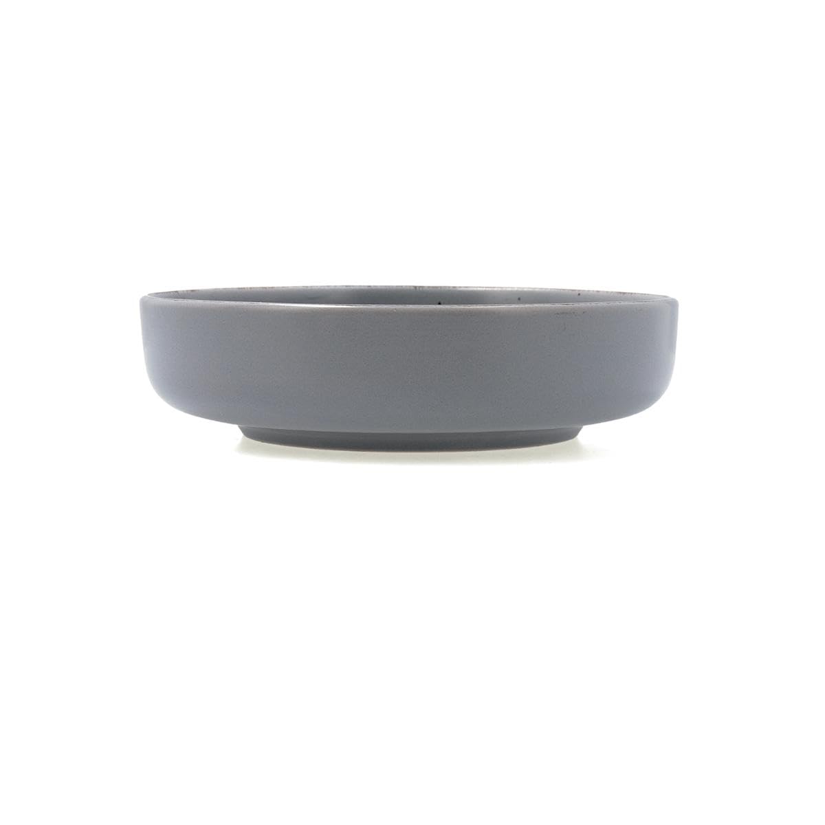 Quid Lot de 6 assiettes creuses en céramique 18,5 x 5,3 cm, convient au micro-ondes, grande taille, pour des portions extra sales