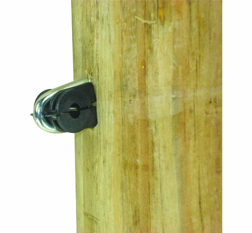 Field Guardian Agrafe de poteau en bois sur fil isolant, noir