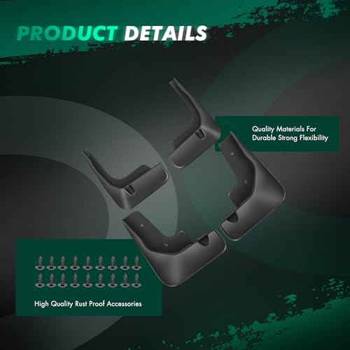 Image of SCITOO Set of 4PCS Universal mud Flaps for 2012-2014 for Toyota Camry Front & Rear mud Flaps Splash Guard Set