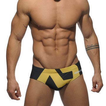Gay Mens Swimwear Men Elastic Swimsuit Man Quick Dry Swimming Trunks - Black 2Xl-image-47