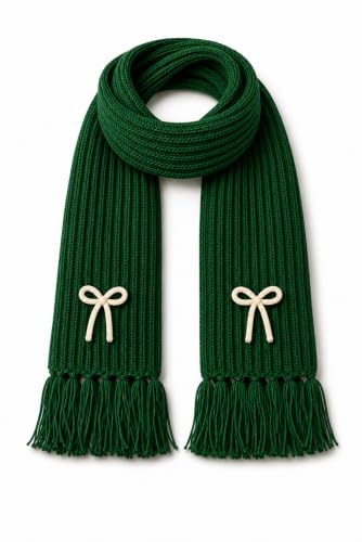 Image of KB STAR Cute Bow Women Casual Luxurious Premium Checkered Acrylic Woolen Muffler /Scarf /Stole for Winter