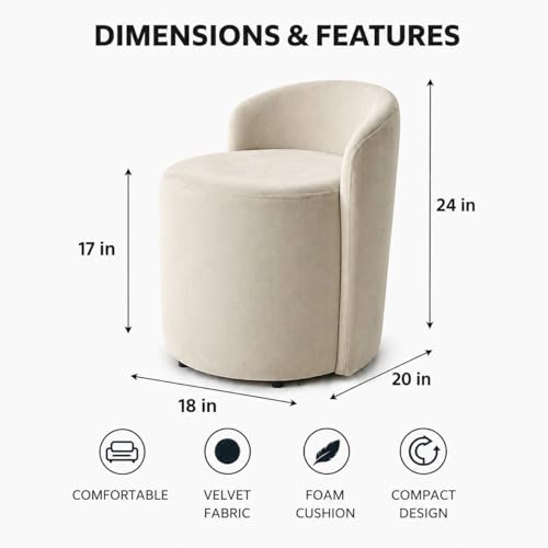 Image of Jaico Wood Seating mudda Puffy Stool Chair for Living Room, Dressing Table, Office, Home Decor, Ottoman pouffes, Sofa Type, and Large .Ottoman and Chair Combined into one