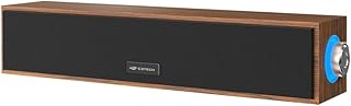 C3tech soundbar sb-30bw marrom estilo retro e acabamento de madeira