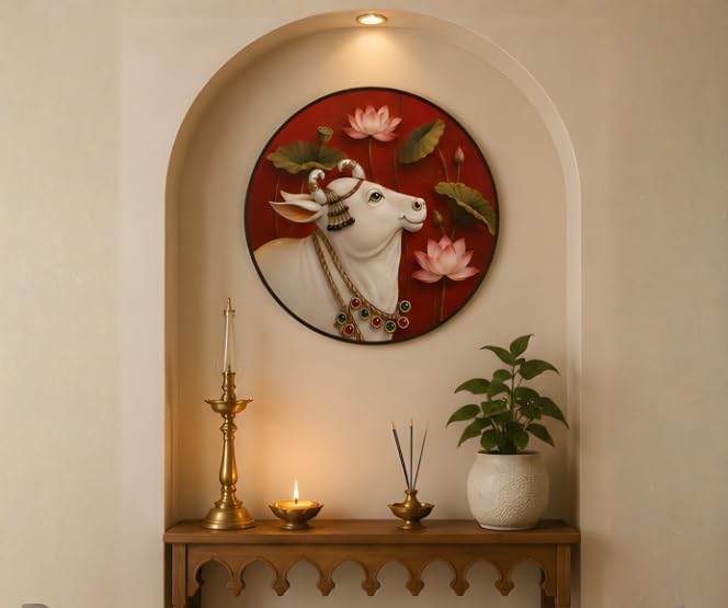 Image of Pichwai Cow Wallpaper for Mandir 60x60 cm