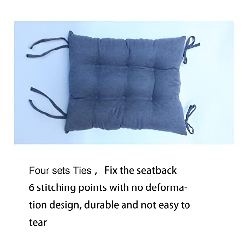 Rocking Chair Cushion 2 Piece Set,Indoor Outdoor Rocking High Back Chair Cushions Set With Ties Soft Thickened Patio Chaise Lounger Cushion, Dark Brown 17"*17" #TOP4