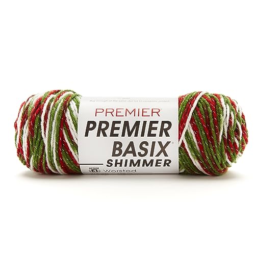 Premier Yarns Shimmer-Poinsettia Shimmer Acrylic Blend Yarn