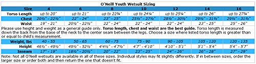 O'Neill Ninja Youth 4/3mm Chest Zip Full Wetsuit 10 Black/Ultra Blue/Dayglo