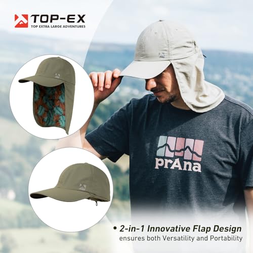 Image of TOP-EX L /XL /XXL UV50+ Waterproof Neck Flap Baseball Sun Cap