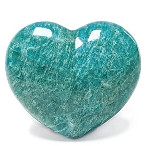 EUSICE - Amazonita Corazón, Piedra Natural de Madagascar, 100% Artesanal y Hecho a Mano, Cristal Ético de Alta Calidad para Litoterapia, Bienestar, Meditación y Yoga | Ya disponible en tu tienda friki favorita! En mundofriki.es!