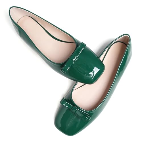 Image of Dear Time Women's Casual Foldable Ballet Flats Square Toe Ballerina Flats Shoes Comfortable