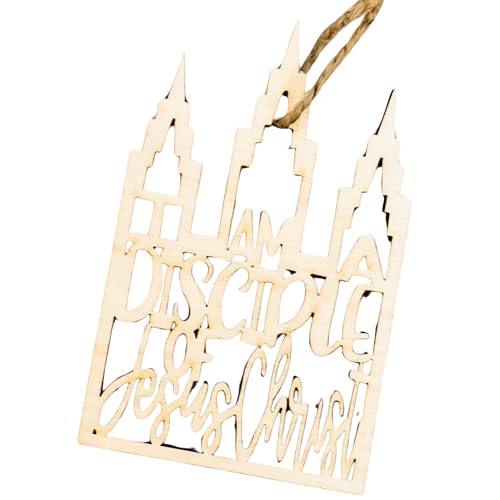 Set of 20 Religious Christmas Ornaments, Wooden Tree Youth Theme, Church of Jesus Christ Latter Day Saints LDS Mormon Gifts for Members AVTRBoutique (I am a Disciple of Jesus)