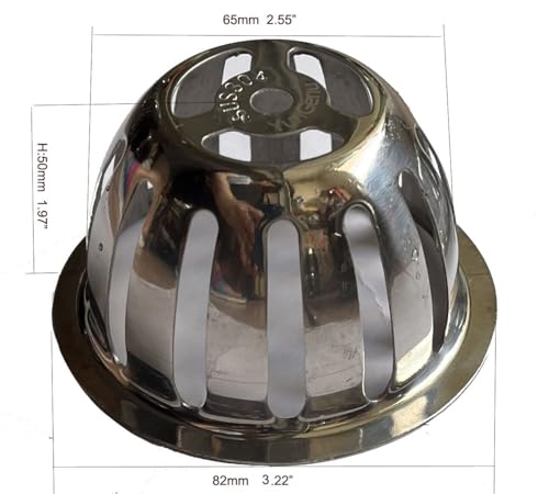 Image of Stainless Steel Roof Dome Drain Cover Strainer Atrium Grate 2pcs /pk (Dia:3.25 inch)