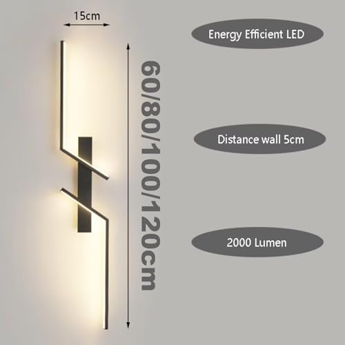 Apliques de pared interior sin cables para evitar obras con luz de pared LED de 60cm recargable 2