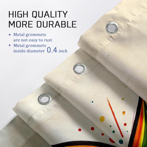 Rideau de douche nénuphars polyester imperméable 183x183 cm pour salle de bain