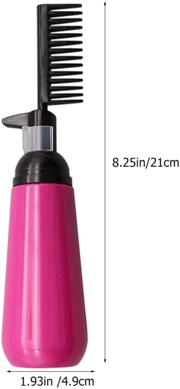 KESYOO 2Pcs Root Comb Applicator Bottle, 130ml Hair Dye Color Dispenser, Plastic Scalp Oil Applicators with Teeth for Home Salon, Assorted Colors 4.3 Oz