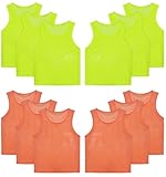NIOIPXA Soccer Pennies Youth,Team Practice Vests for Sports,Football Practice Jersey for Child, Teen & Adult,Set of 12
