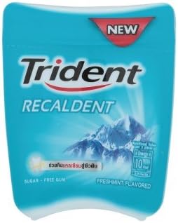 Trident Recaldent Fresh Mint Flavored Sugar-free Gum Net.wt.47.6 G