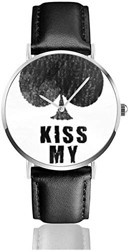 Cool Kiss Ace Black Quartz Movement Stainless Steel Leather Strap Watches Casual Fashion Wrist Watches