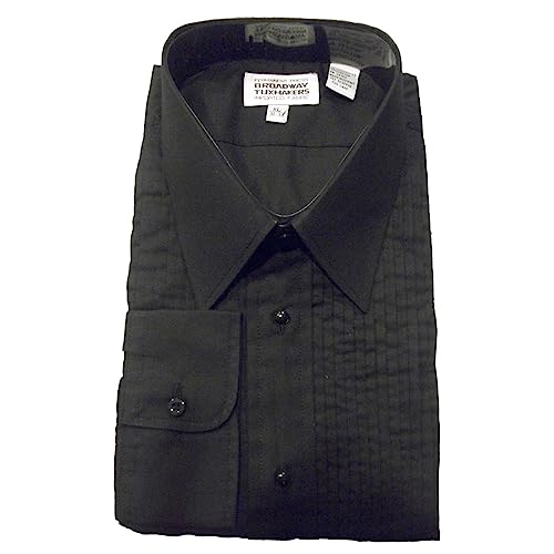 Mens Black Tuxedo Shirt 1/4