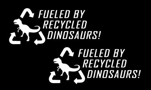 Fossil Fuel Humor Vinyl Decal 'Powered By Recycled Dinosaurs' Vinyl Decal – Choose Your Size & Color For Car, Laptop, Window Dinosaurs Nurse Décor Decals, Stickers & Vinyl Art - Foto 9