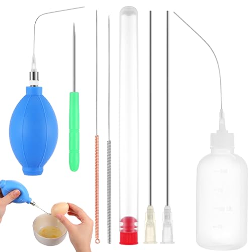 Lanties 8 Pcs Easter Easy Egg Blower Empty with Rinsing