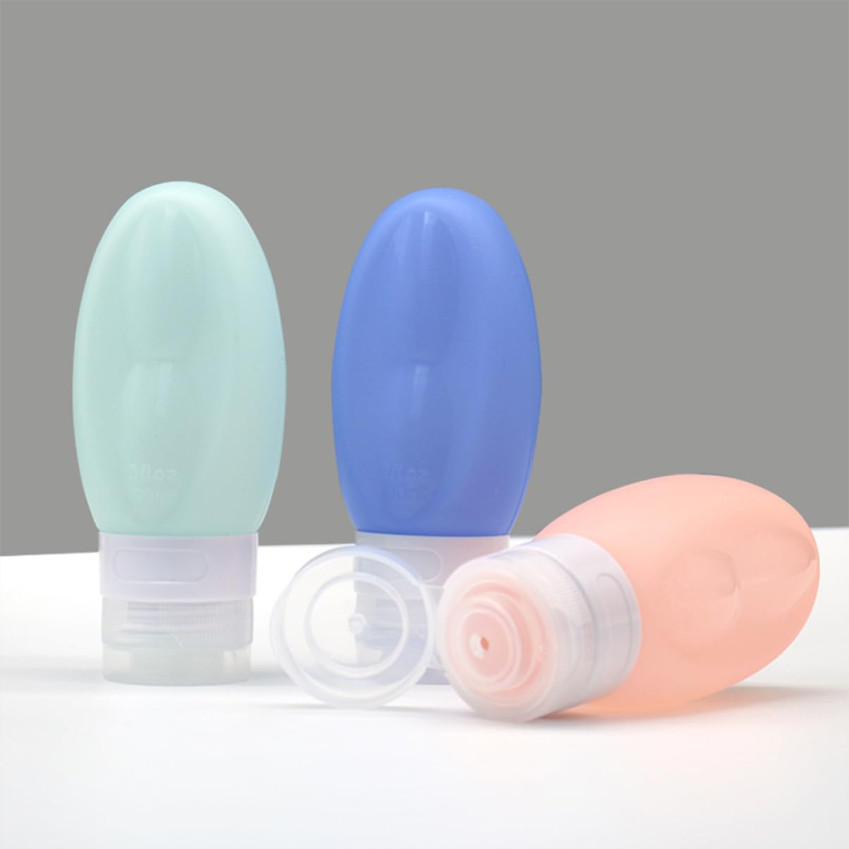 PACKOVE 3 Set Set Di Bottiglie Articoli Da Toeletta Riempibile Portatile Bottiglia Per La Distribuzione Del Viaggio Bottiglia Di Lozione Di Erogazione Gel Di Silice 4 Pezzi*3