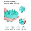 HEETA Shampoo Scalp Brush Massager Hair Growth, Scalp Scrubber with Soft Silicone Bristles for Hair Growth & Dandruff Removal, Hair Brush for Scalp Exfoliator, Green