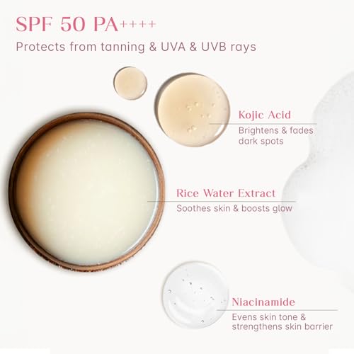 Image of Seoulskin Kojic Acid Sunscreen SPF 50 PA ++++ | Helps Fade Dark Spots & Pigmentation | Non - Sticky & Non- Greasy | No White Cast | Broad Spectrum UVA & UVB Protection | All Skin Types | For Men & Women | Lightweight Korean Sunscreen | 50 g