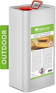 Nordicare Holzöl Außenbereich [5L] für Lärche, Eiche, Teak oder Akazienholz I Holz Öl Außen zum Holzschutz I Holzschutzöl Außen, Teaköl für Gartenmöbel, Holzpflegeöl, Lärchenöl, Bangkirai Öl…