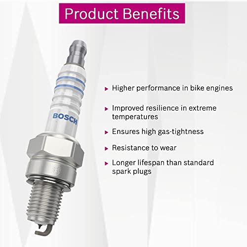 Image of Bosch Spark Plug F002G40510 - Type WR8DC |Compatible for Maruti Suzuki Carburetor Models-Omni Esteem