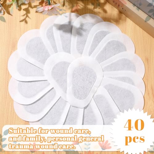 Image of Panitay 40 Pcs Adhesive Eye Patches for Adults,3.3 X 2.3 Inch,White
