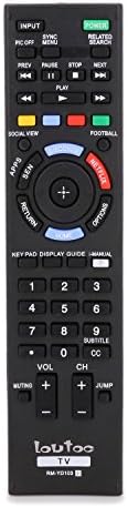 Loutoc RM-YD103 103 TV Remote Replacement for Sony Remote LED LCD HDTV Smart TV