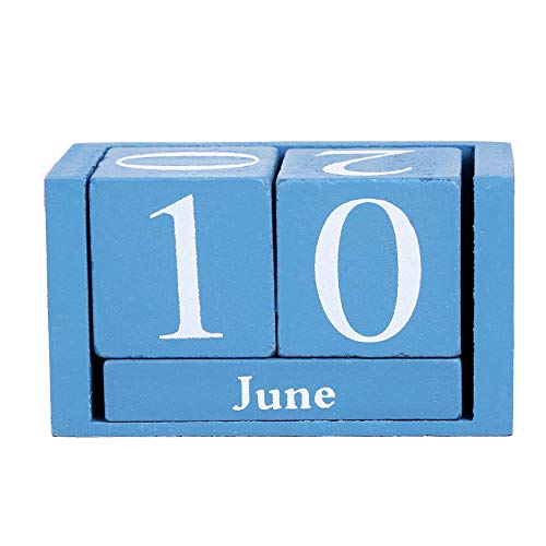 1 calendrier de bureau perpétuel blocs pour décoration de table à domicile, bureau Cover