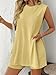 Wyeysyt Women's Summer Sweater Set Sleeveless Tunic Top and Shorts 2 Piece Outfits Beach Vacation Sets Tracksuits(Yellow-L)