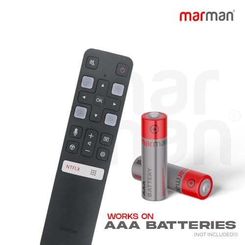 Image of marman Compatible TCL Smart Tv Remote Control Original with Bluetooth and Voice Command for Model RC802V FMR1 with Google Assistant & Netflix Hot Keys Pairing Must !