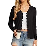 GRECERELLE Women's Long Sleeve V-Neck Button Down Cardigan Knit Shrugs Sweater