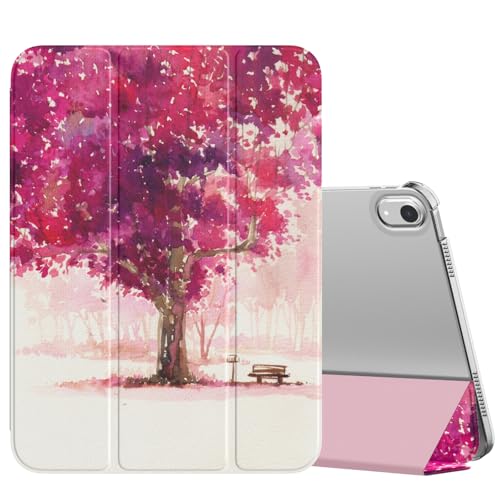 Image of MoKo for iPad (A16) 11th Generation Case 11 Inch 2025,iPad 10th Generation Case 10.9 Inch 2022,Slim Stand Hard PC Translucent Back Shell Smart Cover,Support Touch ID,Auto Wake /Sleep,Watercolor Scenery