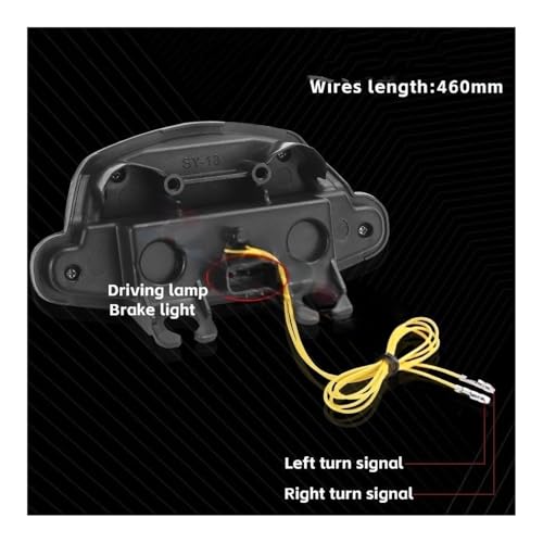 Clignotant LED moto et feu stop 12V pour sécuriser vos trajets GSX - 4