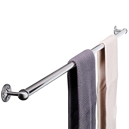 Porte-serviette en acier inoxydable haut de gamme au design brossé minimaliste LWX 50 cm