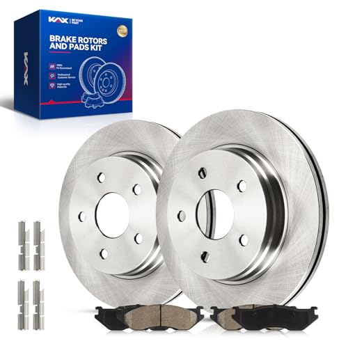 Image of KAX Front Brake Kit, OE Brake Rotors and Ceramic Brake Pads | Fits Dodge Ram 1500 2003-2005 5.7L, Dodge Ram 1500 2002-2005 4.7L, Dodge Ram 1500 2002-2003 5.9L, Dodge Ram 1500 2002-2005 3.7L
