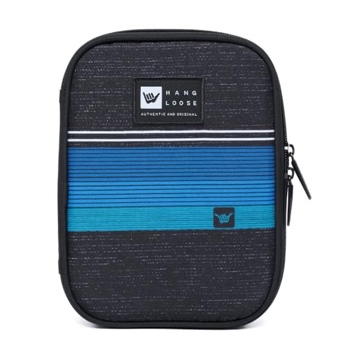 Mochila Escolar Rodinha Hang Loose Unissex (Preto com Azul)