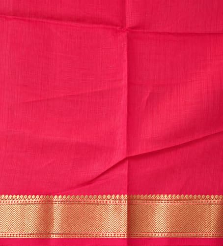 DRIDH TEXTILES pink maheshwari cotton silk saree – image 5