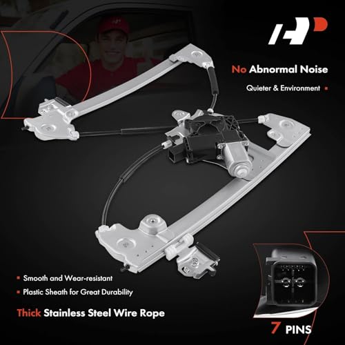 Image of A-Premium Front Driver Side Power Window Regulator with Motor Assembly Fit for Chevy Cruze 2011-2015, Chevy Cruze Limited 2016 - with 7 Pins Motor (with Auto Up and Down Function), Replaces # 94532757