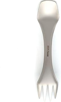 RISON Titanium 3-in-1 Eco-Friendly Spork-Fork-Knife, Lightweight Multitool for Backpacking, Camping, Outdoor