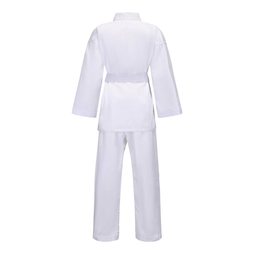 MSMAX Uniforme di karate per bambini, studenti, arti marziali, allenamento, con cintura, per judo e karate, taekwondo, jiu jitsu