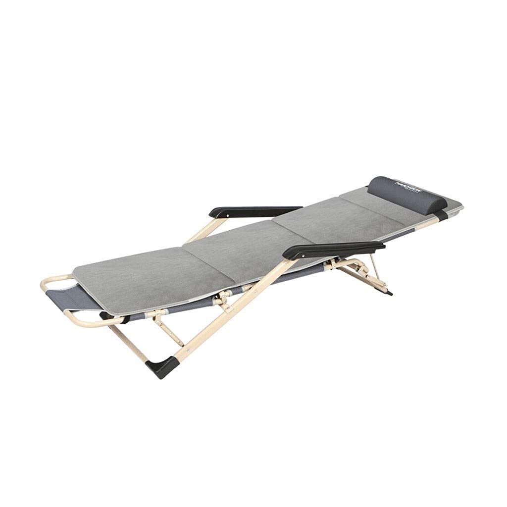 Chaise longue pliante inclinable de camping pour personnes lourdes et jardin